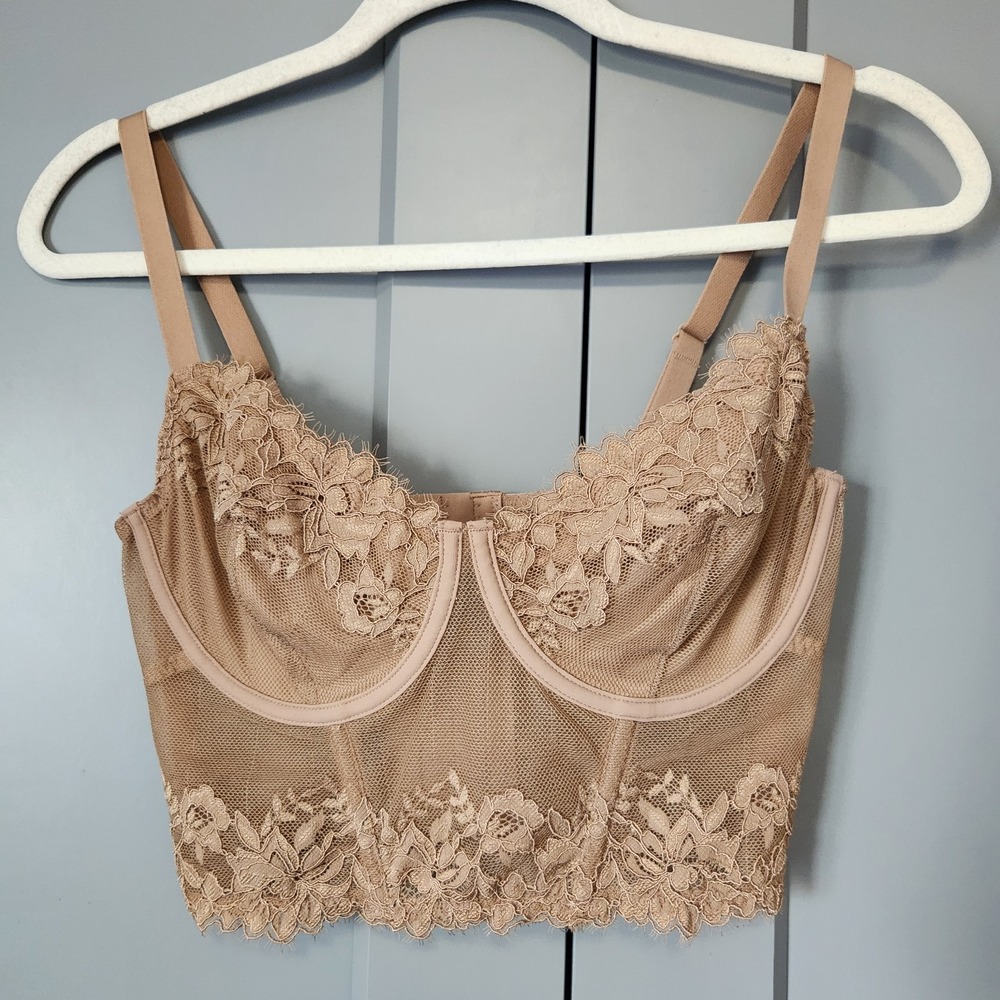 New SKIMS Femme Lace Demi Corset Sienna Medium M Underwire Bra Top BA-DEM-3523